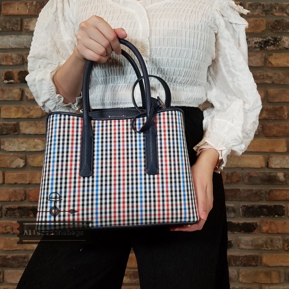Kate Spade MARGAUX Plaid Medium Satchel CROSSBODY - Picture 2 of 16